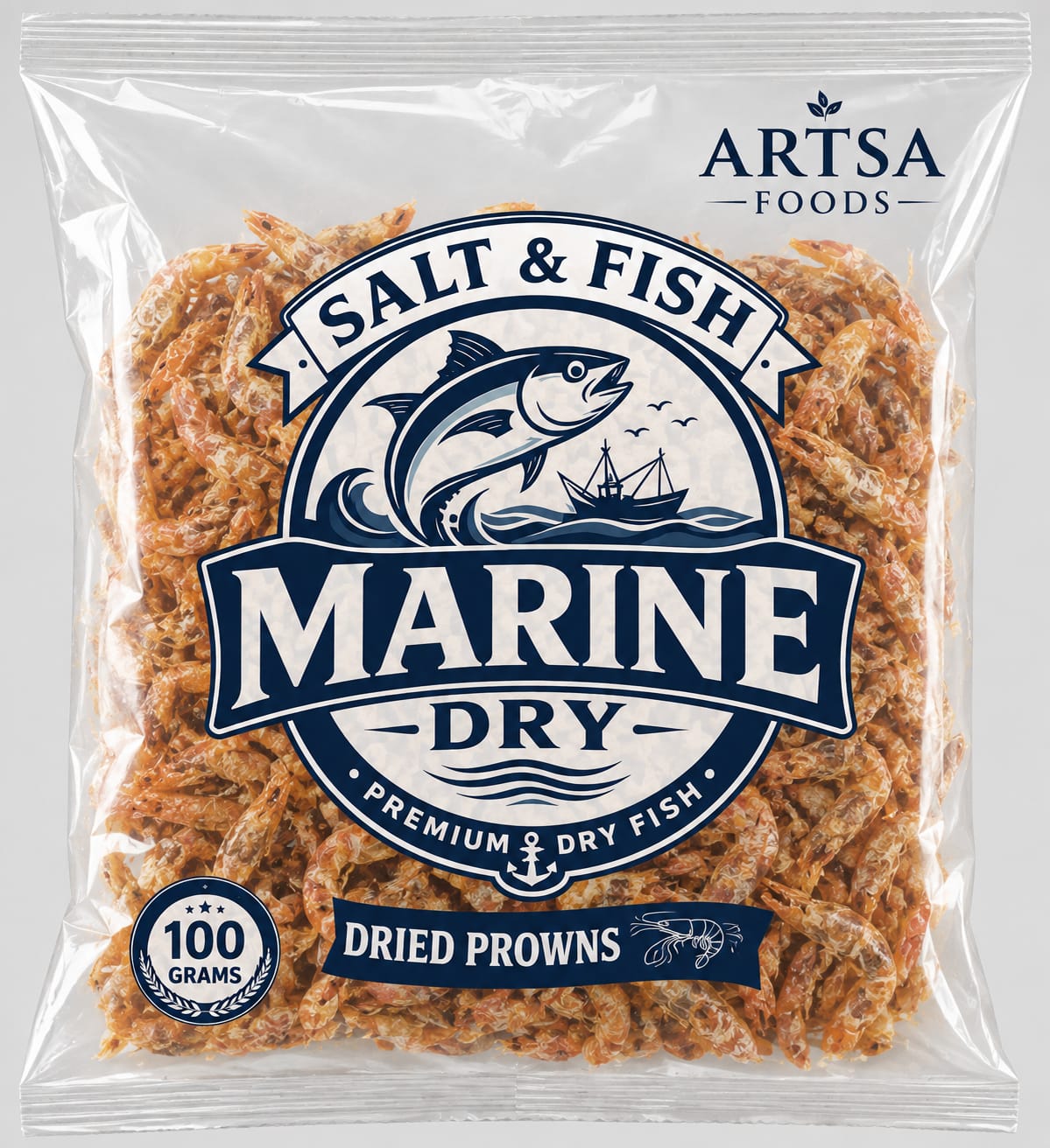 Marine Dry 100g pack of dried prawns